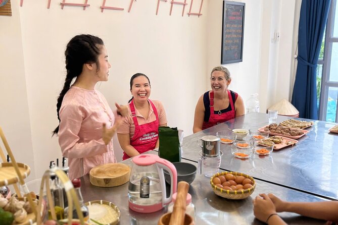 Cook 4 Local Vietnamese Dishes In Pink-themed Class & Market Tour - The four-course meal and what you actually do