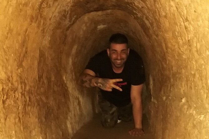Cu Chi tunnels w 20 years of insider - Crawling Through 100 Meters of Tunnel
