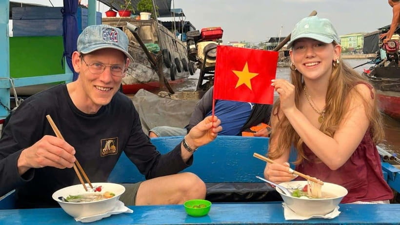 Ho Chi Minh: Authentic boat trip - Cai Rang Floating Market - Making Rice Noodles at Lò Hủ Tiếu Chín Của