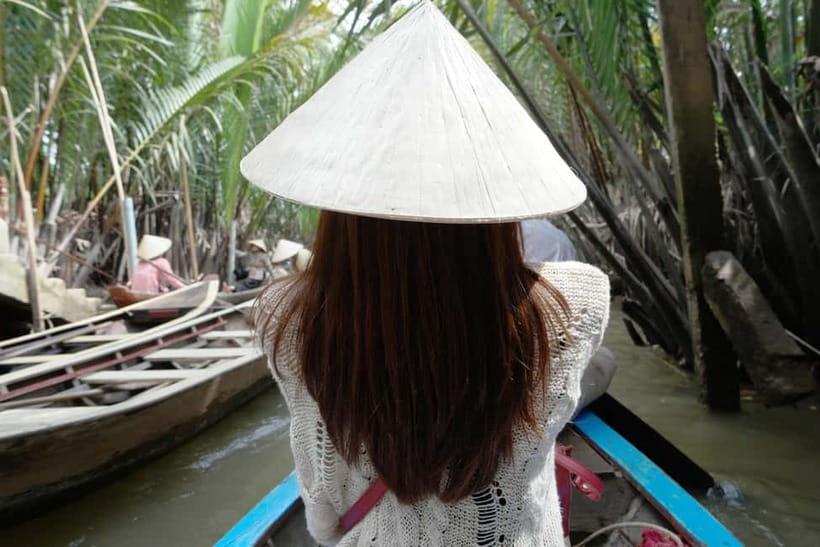Hochiminh: Best tour Mekong Delta 1 Day - The extra-cost sampan ride through palm-lined canals