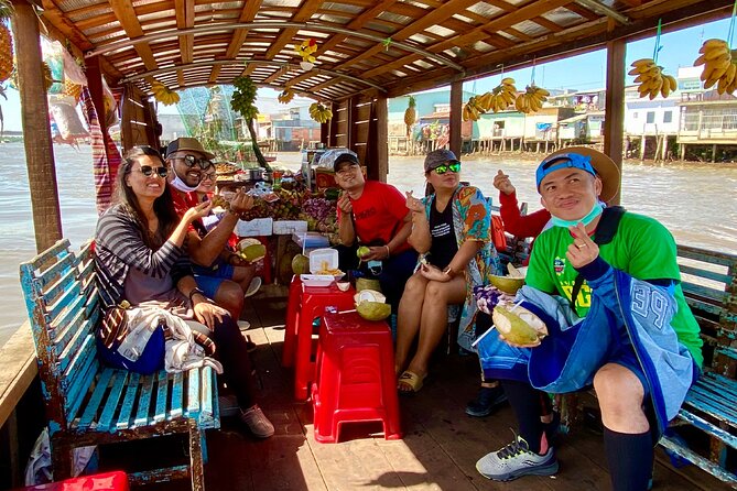 MEKONG DELTA TOUR TO FLOATING MARKET CAI BE from HCM city - Cycling through orchards on Tan Phong Island