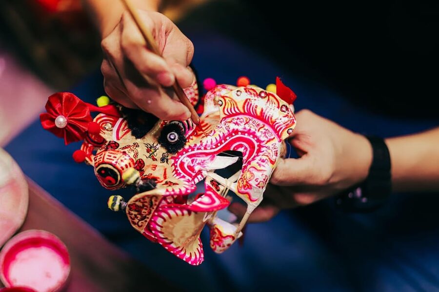 Mini Lion head decoration workshop - What the lion head means in Vietnamese culture
