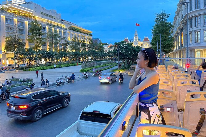 Night Bus Tour in Ho Chi Minh City - City Hall, the Opera House, and French colonial details