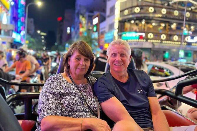 Private Jeep City Tour Saigon by Night and Skybar Drink - From Bui Vien to District 2