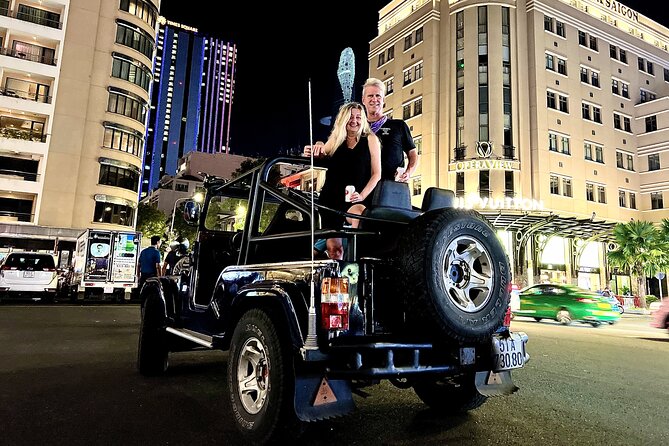 Private Jeep Tour Saigon by Night: Foodie & City Tour - Saigon Opera House under the lights