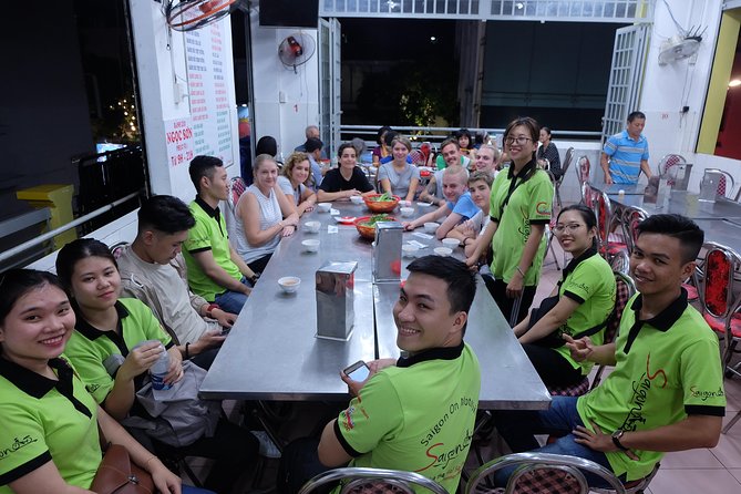 Saigon After Dark and Street Food by Motorbike and Scooter - The first meal: noodles, sugarcane, and betel-leaf beef