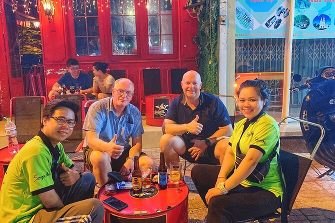 Saigon Night Craft Beer and Street Food By Scooter and motorbike - Frozen Beer, sprouting egg, and fried beef tendon