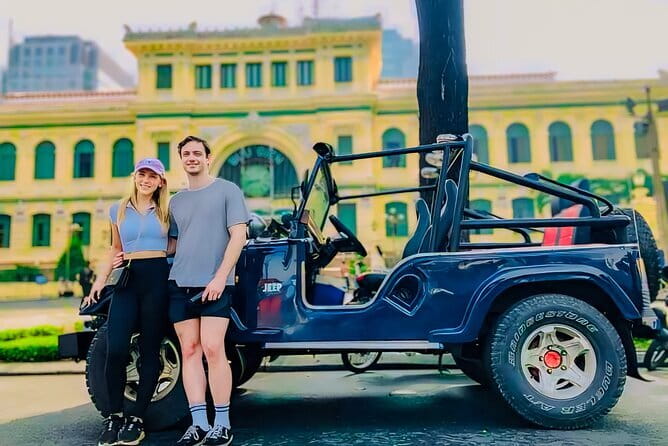 Saigon US Army Jeep Tours: History, Culture & Street Food - Colonial buildings around the Central Post Office