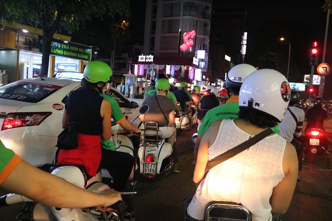 Saigon Vespa By Night Street Food Tour 4,5 Hours - Vietnamese coffee, live music, and a slower pause