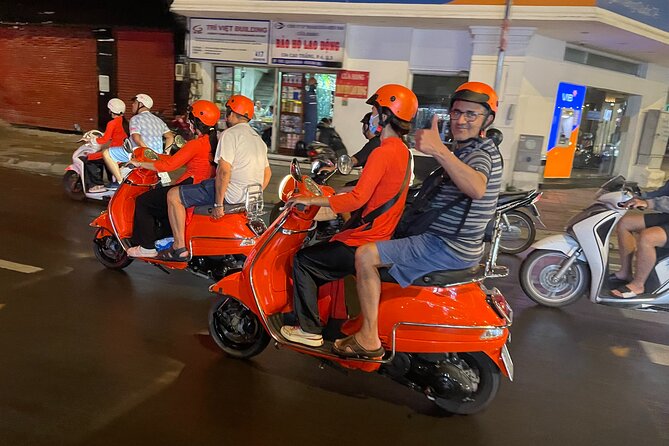 Saigon Vespa By Night Street Food With Female Riders Ao Dai - Dessert at a small mango ice cream shop